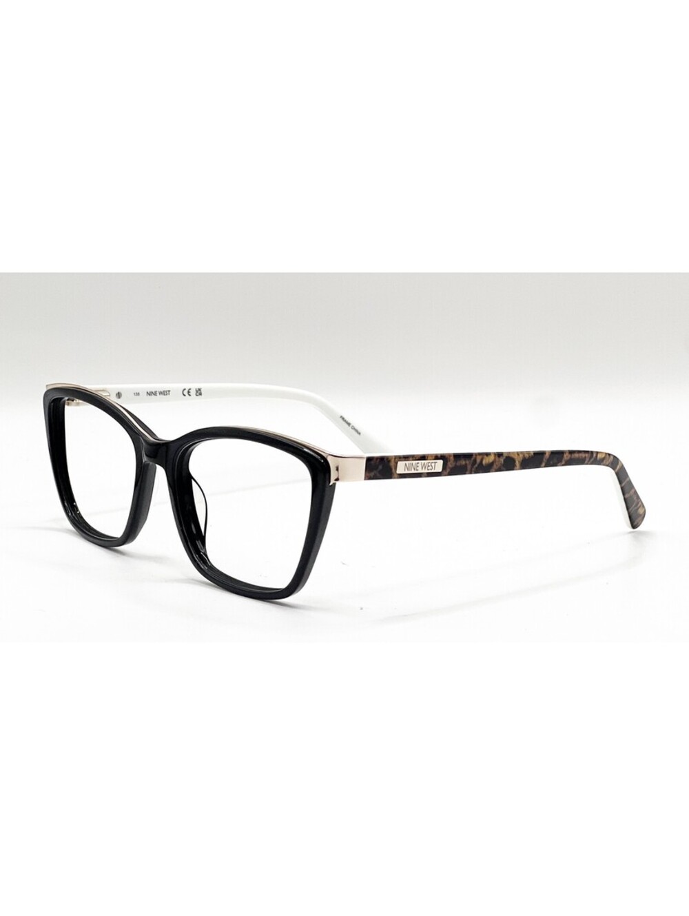 NEW NINE WEST NW5221 001 BLACK/WHITE AUTHENTIC EYEGLASSES 54-17